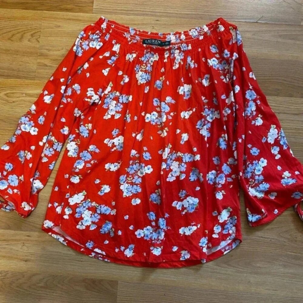 Lauren - Ralph Lauren Design Off Shoulder Floral Vintage print - As New -Size XL